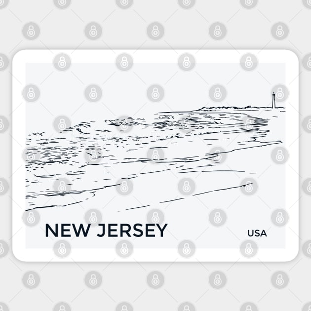 New Jersey USA Sticker by Lakeric